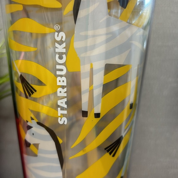 Starbucks Zebra yellow venti cold tumbler. - Picture 2 of 6